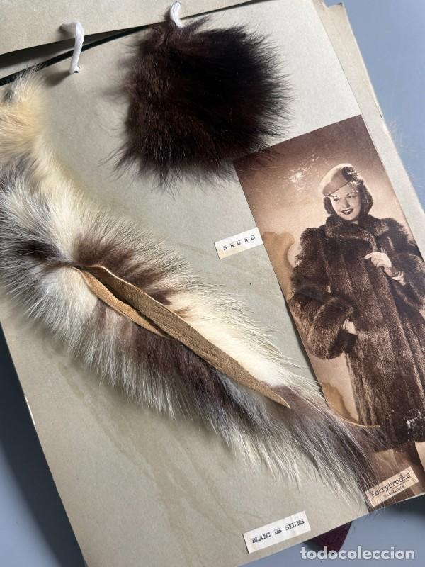 Libros de segunda mano: Cat&aacute;logo de pieles y pelo natural para abrigo (muestras reales + fotograf&iacute;as de abrigos) - A&ntilde;os 40