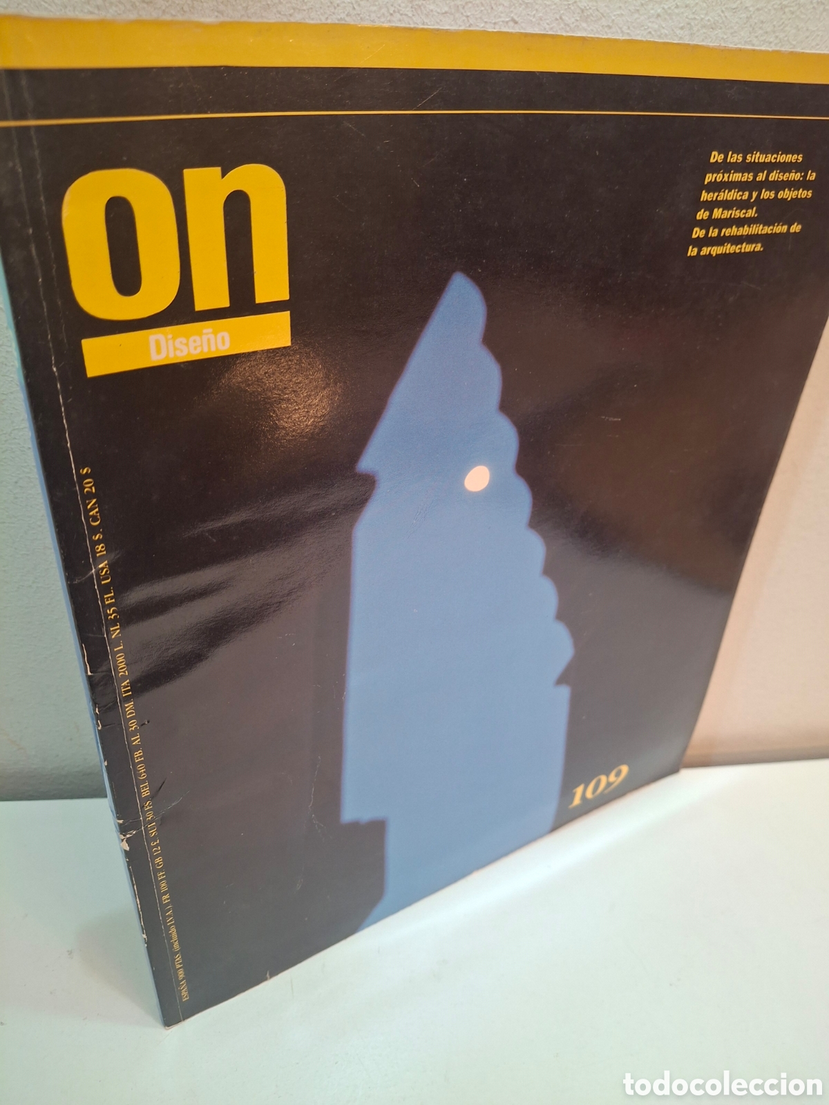 Second hand books: REVISTA ON DISE&Ntilde;O N&ordm; 109, DE LA REHABILITACION DE LA ARQUITECTURA, 1990