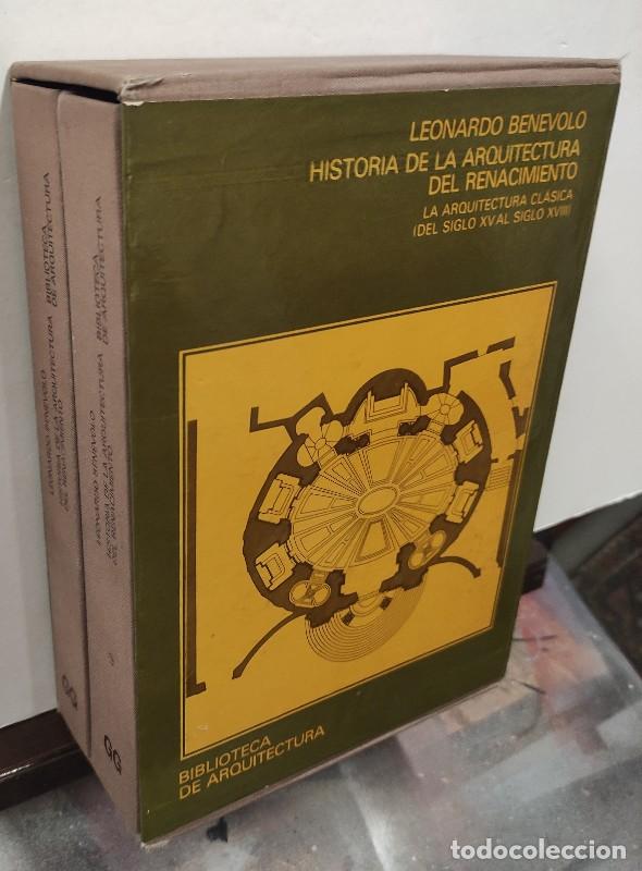 Libros de segunda mano: Historia de la arquitectura del Renacimiento 2 vol. -Benevolo - Gustavo Gili - Ilustrado - Estuche