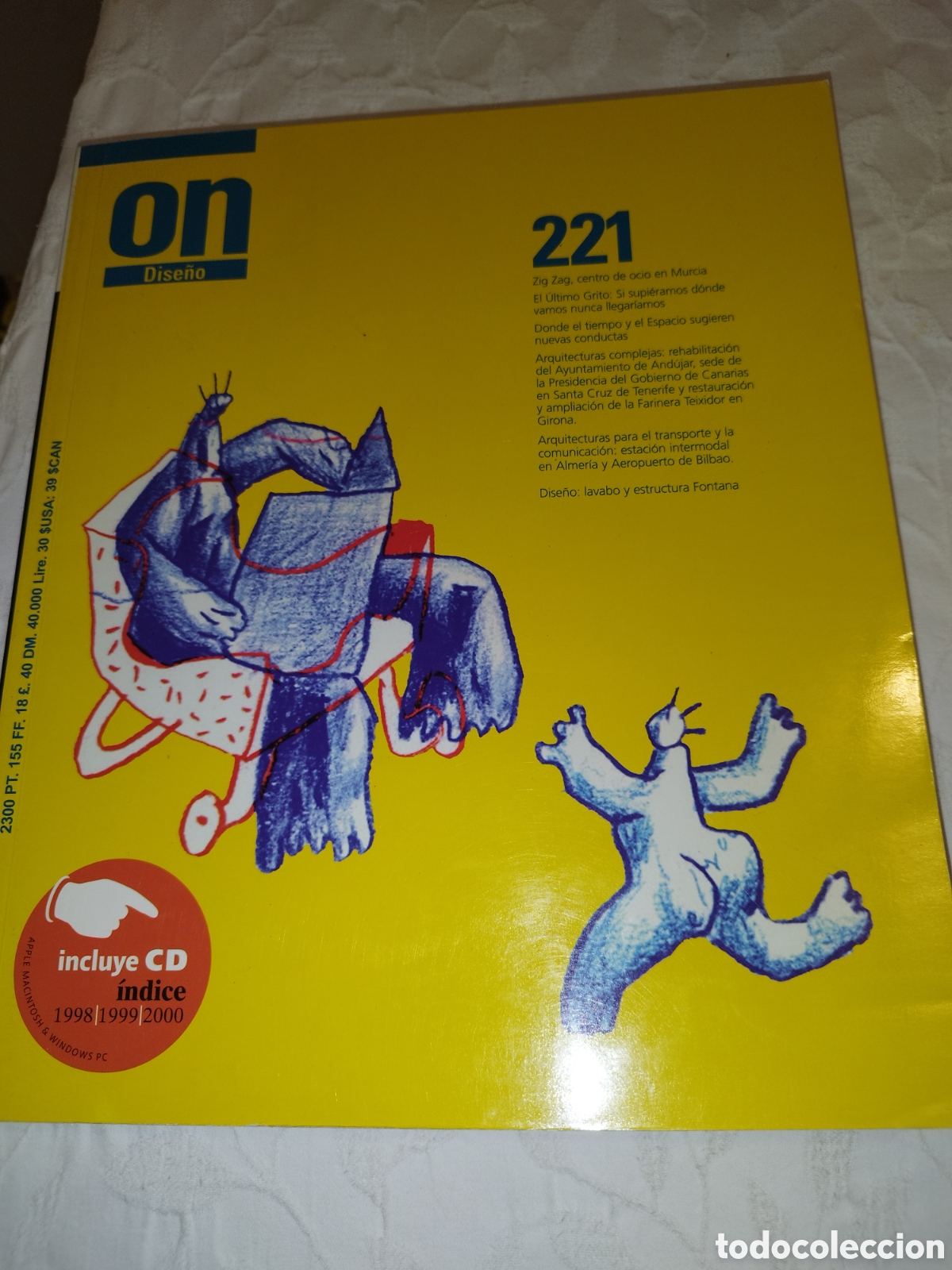 Libros de segunda mano: REVISTA ON DISE&Ntilde;O N.&ordm; 221. 2001. ARQUITECTURA - DISE&Ntilde;O.