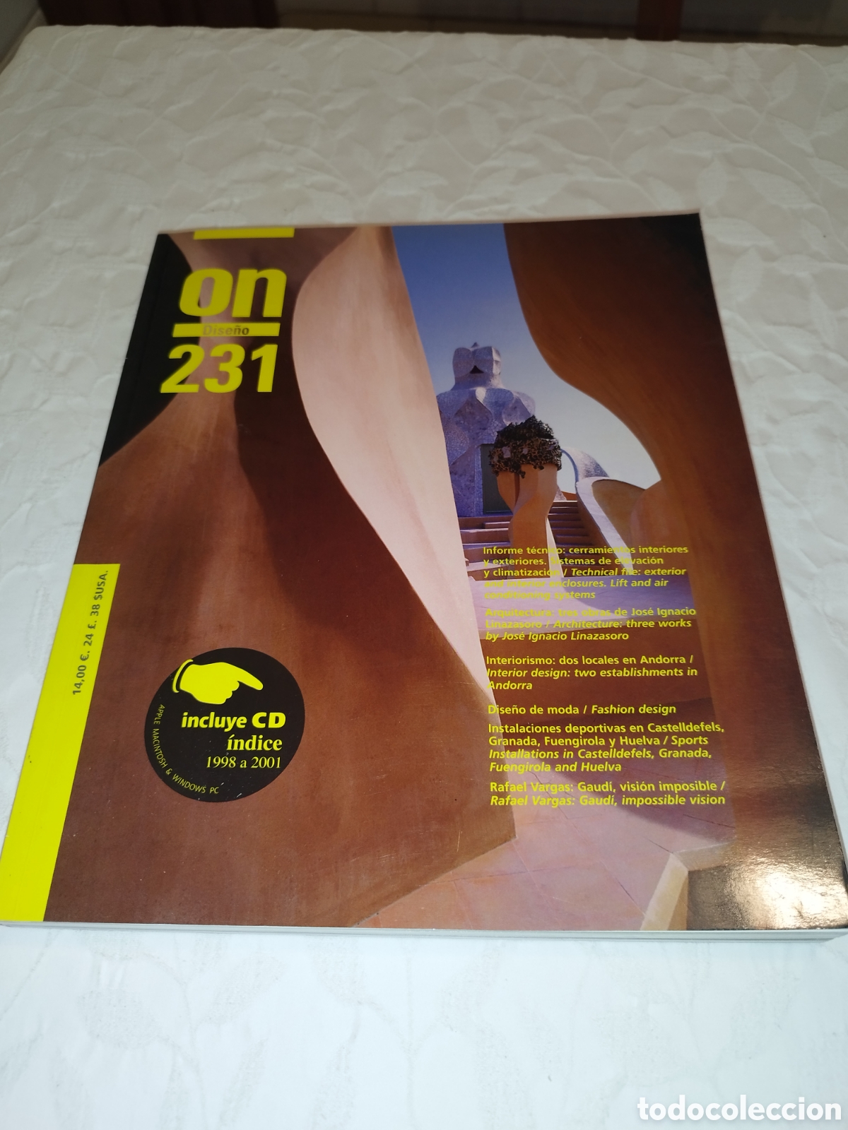 Libros de segunda mano: REVISTA ON DISE&Ntilde;O N.&ordm; 231. 2002 ARQUITECTURA - DISE&Ntilde;O.