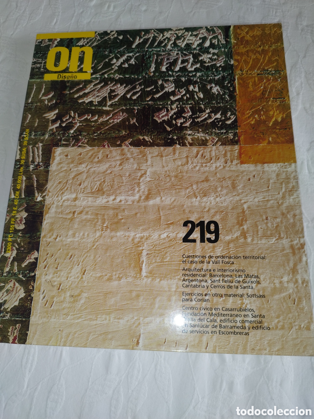 Libros de segunda mano: REVISTA ON DISE&Ntilde;O. N.&ordm; 219. 2001. ARQUITECTURA - DISE&Ntilde;O