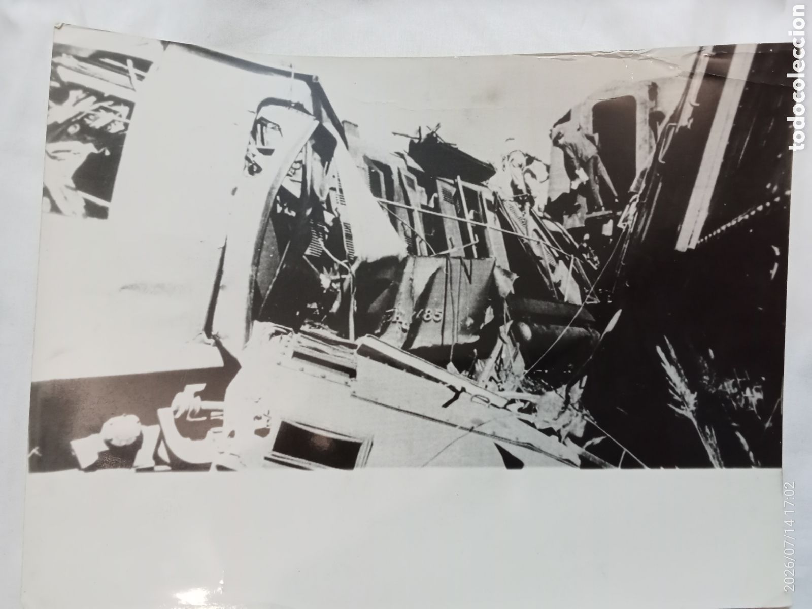 Libri di seconda mano: Fotograf&iacute;a original accidente ferroviario Brasil del 72