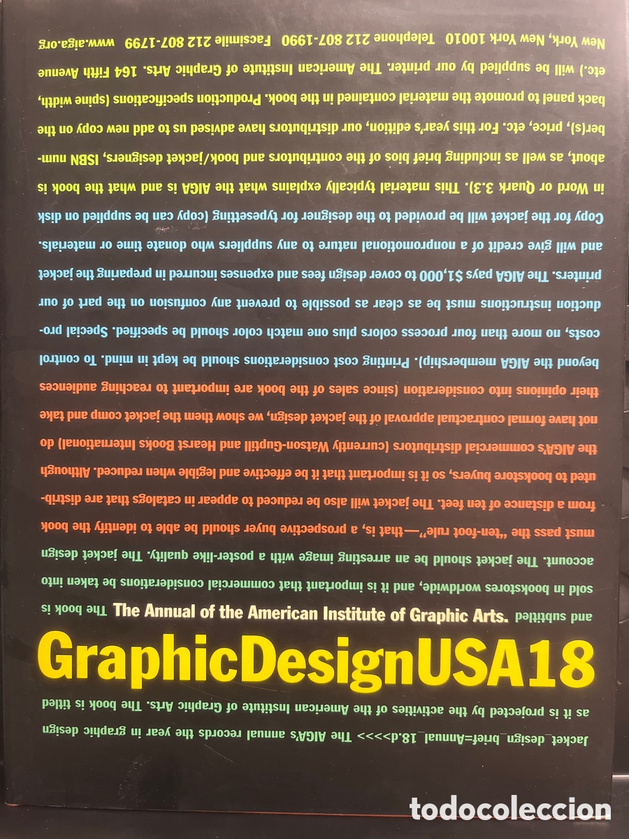 Libros de segunda mano: GRAPHIC DESIGN USA 18 AMERICAN INSTITUTE OF GRAPHIC ARTS WATSON-GUPTILL 1997