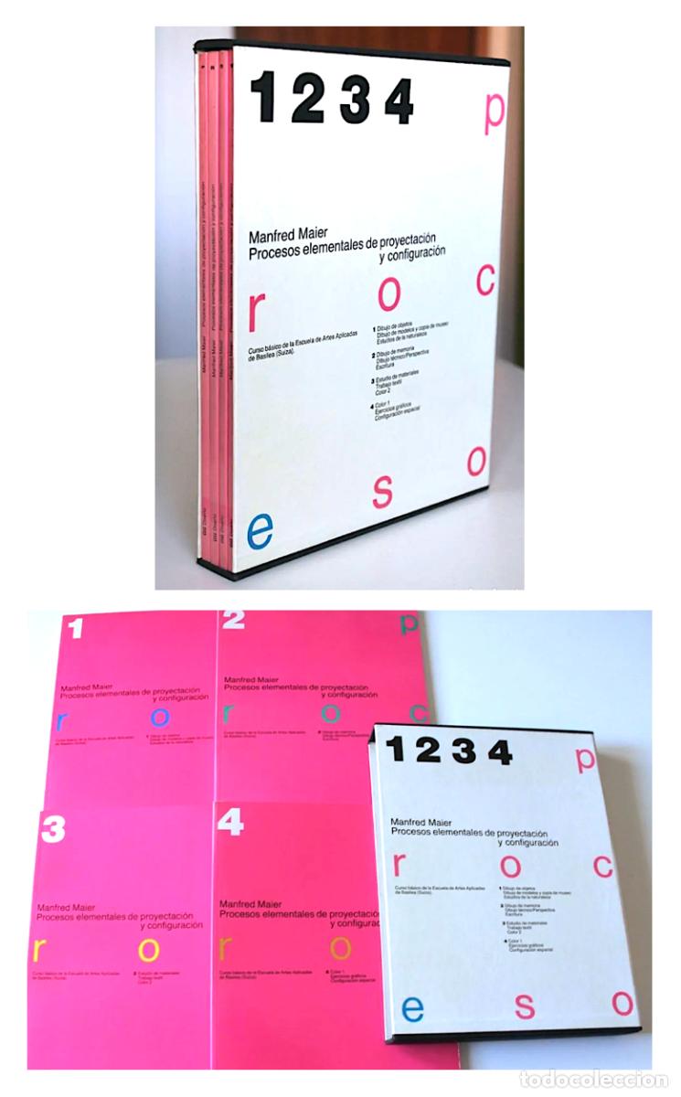 Libros de segunda mano: Maier Procesos elementales de proyectaci&oacute;n y configuraci&oacute;n. 4 tomos OBRA COMPLETA - Gustavo Gili