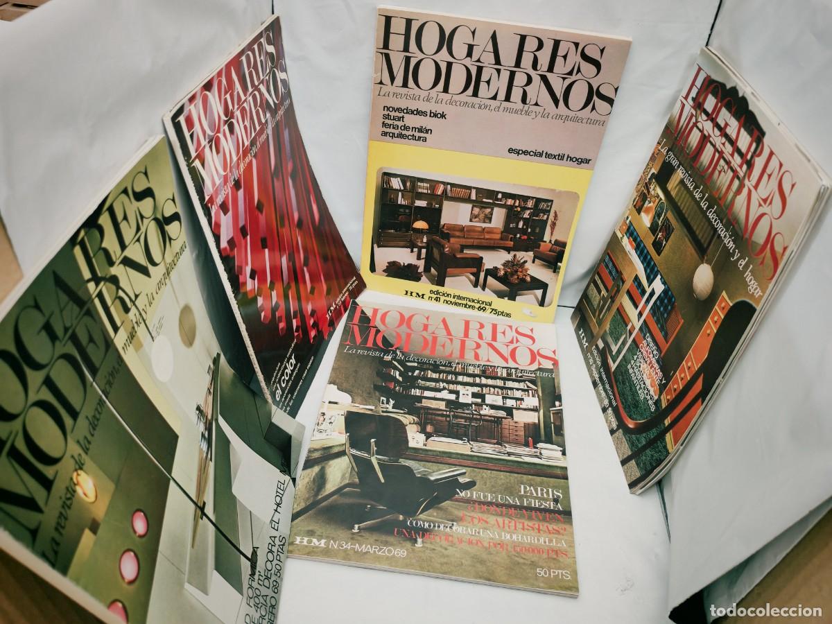 Second hand books: Pack 5 Revistas HOGARES MODERNOS, A&ntilde;os 1969 y 1971: N&uacute;meros 33, 34, 39, 41 y 55