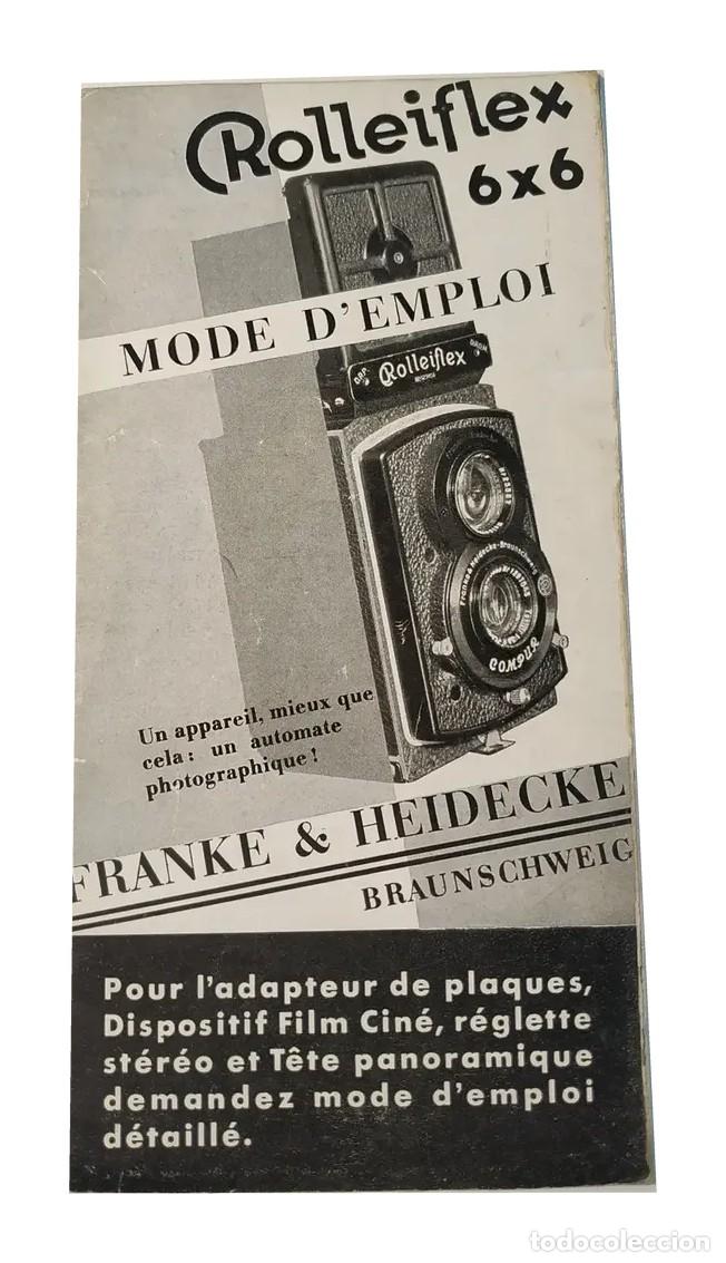 Gebrauchte B&uuml;cher: Rolleiflex 6 &times; 6 &ndash; Mode d&rsquo;emploi &ndash; Franke & Heidecke &ndash; Manual desplegable en franc&eacute;s LM