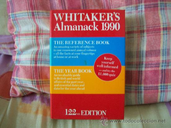 Livros em segunda m&atilde;o: WHITAKER&acute;S ALMANACK 1990