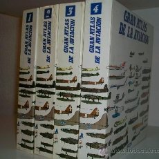 Enciclopedias de segunda mano: GRAN ATLAS DE LA AVIACIÓN - 4 TOMOS - COLECCIÓN COMPLETA - ENCICLOPEDIA AVIONES EDITORIAL SARPE 1985
