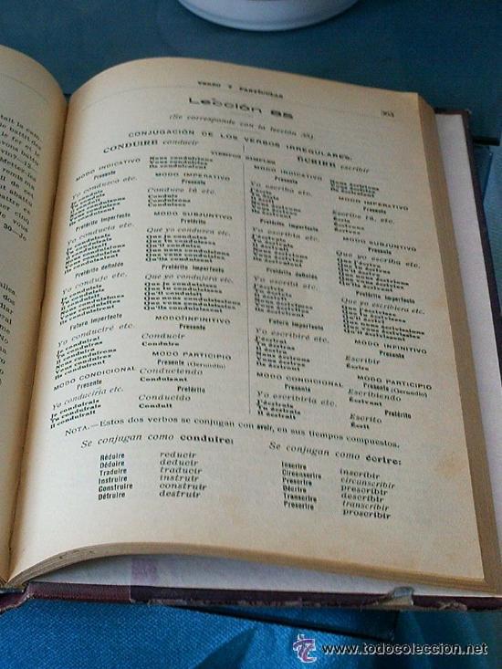 Enciclopedias de segunda mano: ANTIGUO LIBRO GRAM&Aacute;TICA FRANCESA 100 LECCIONES - Foto 4