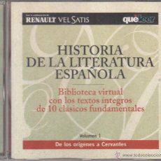 Enciclopedias de segunda mano: 3 CD-ROM HISTORIA DE LA LITERATURA ESAPAÑOLA. BIBLIOTECA VIRTUAL CON TEXTOS ÍNTEGROS DE AUTORES.