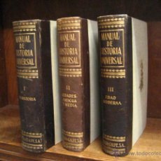 Enciclopedias de segunda mano: MANUAL DE HISTORIA UNIVERSAL, PALACIO ATARD, TOMOS I , II, Y III