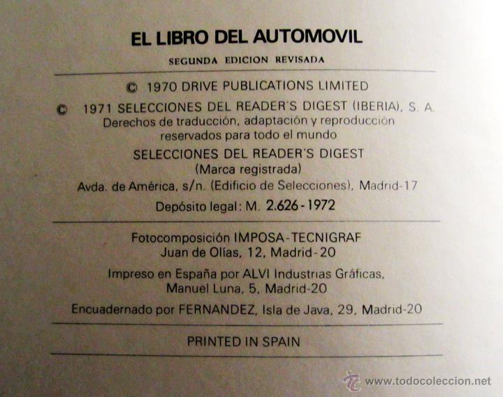 Enciclopedias de segunda mano: EL LIBRO DEL AUTOMOVIL - Foto 2