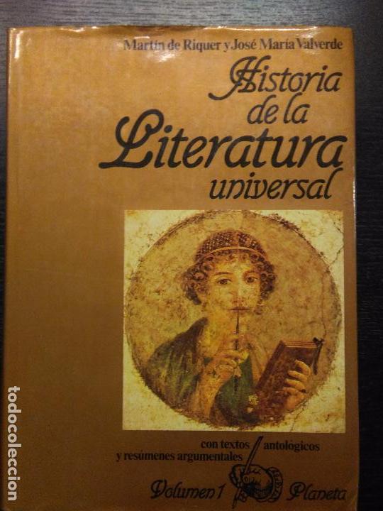 historia de la literatura universal, riquer y v Comprar