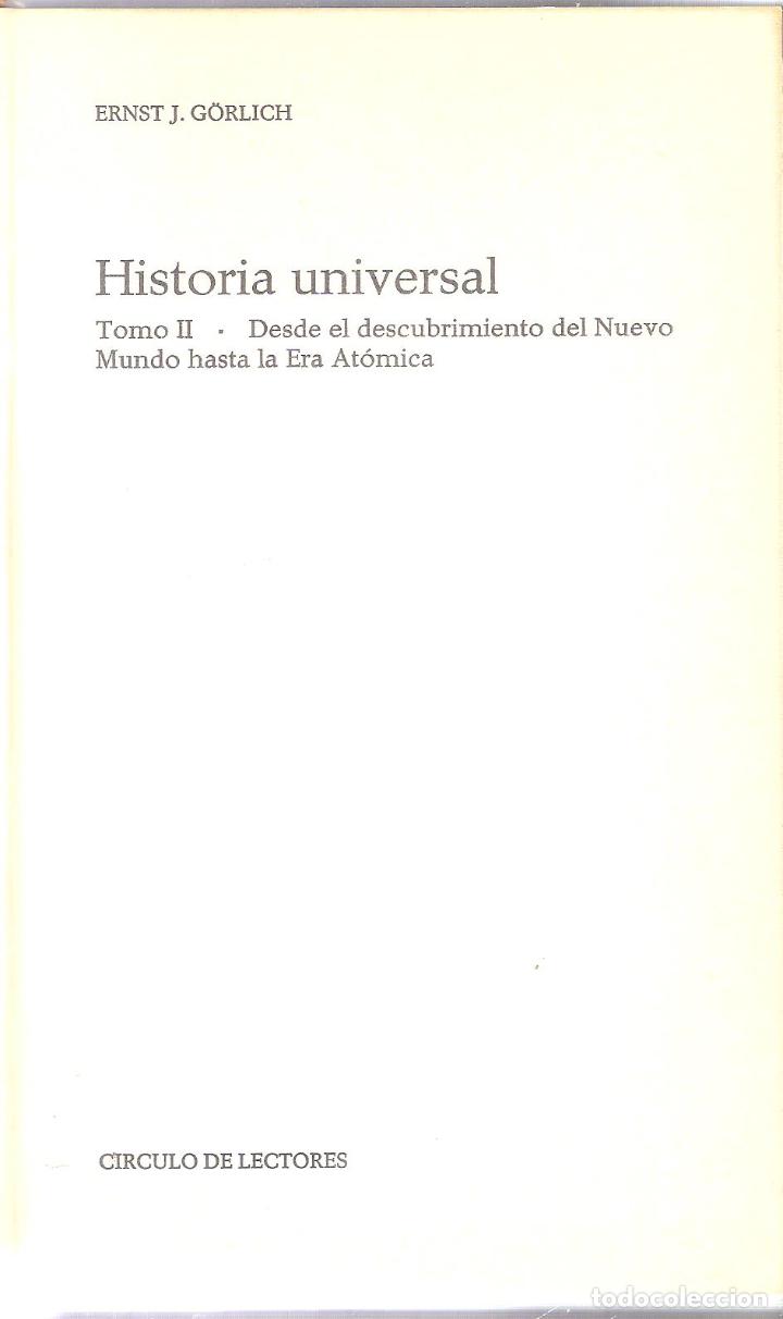 Enciclopedias de segunda mano: HISTORIA UNIVERSAL. 2 VOLUMENES. - ERNST J. GORLICH - Foto 2