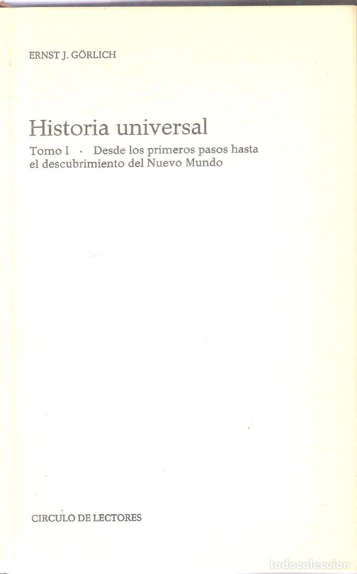 Enciclopedias de segunda mano: HISTORIA UNIVERSAL. 2 VOLUMENES. - ERNST J. GORLICH - Foto 1