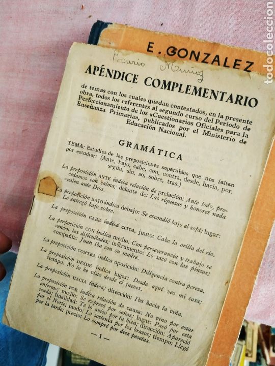 Enciclopedias de segunda mano: Enciclopedia Moderna Grado Medio (E. Gonz&aacute;lez) Ap&eacute;ndice Complementario Gram&aacute;tica - Foto 7