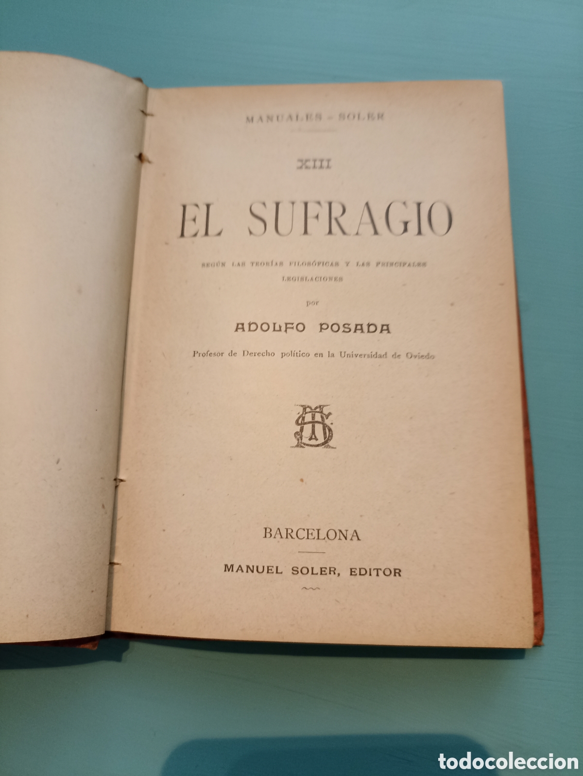 Enciclopedias de segunda mano: El sufragio. Adolfo Posada - Foto 4