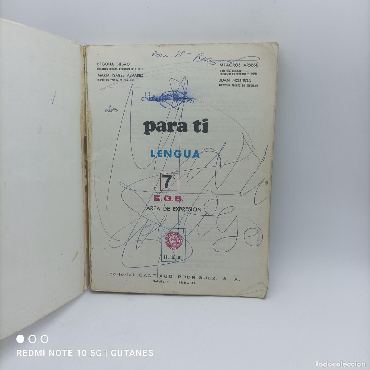 Enciclopedias de segunda mano: PARA TI LENGUA 7&ordm; E.G.B - Foto 2
