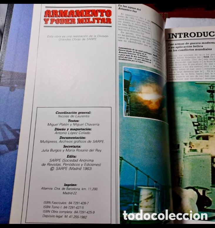 Enciclopedias de segunda mano: Armamento y Poder Militar. 8 Tomos. Completa. - Foto 3