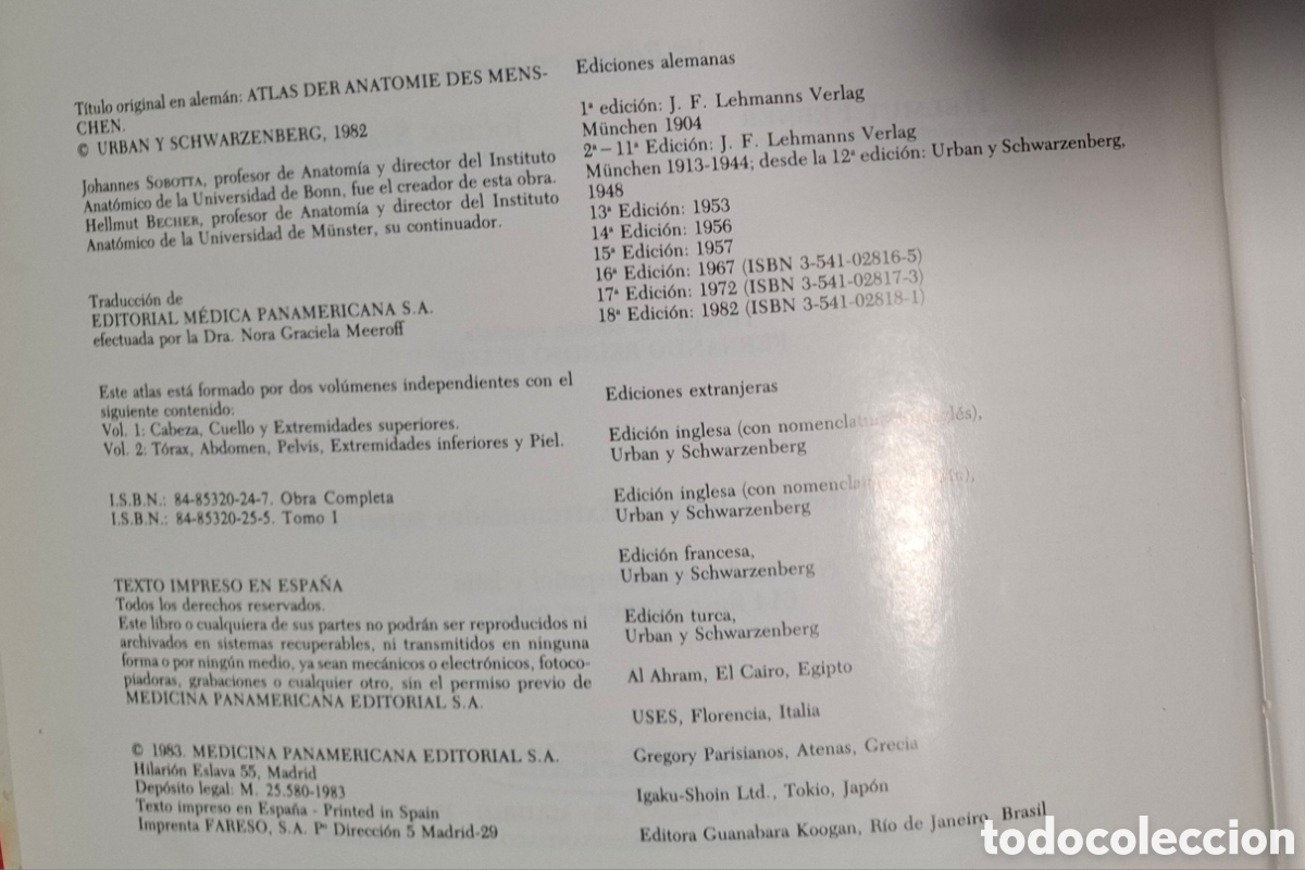 Enciclopedias de segunda mano: 2 Atlas Sobotta de anatom&iacute;a - Foto 3