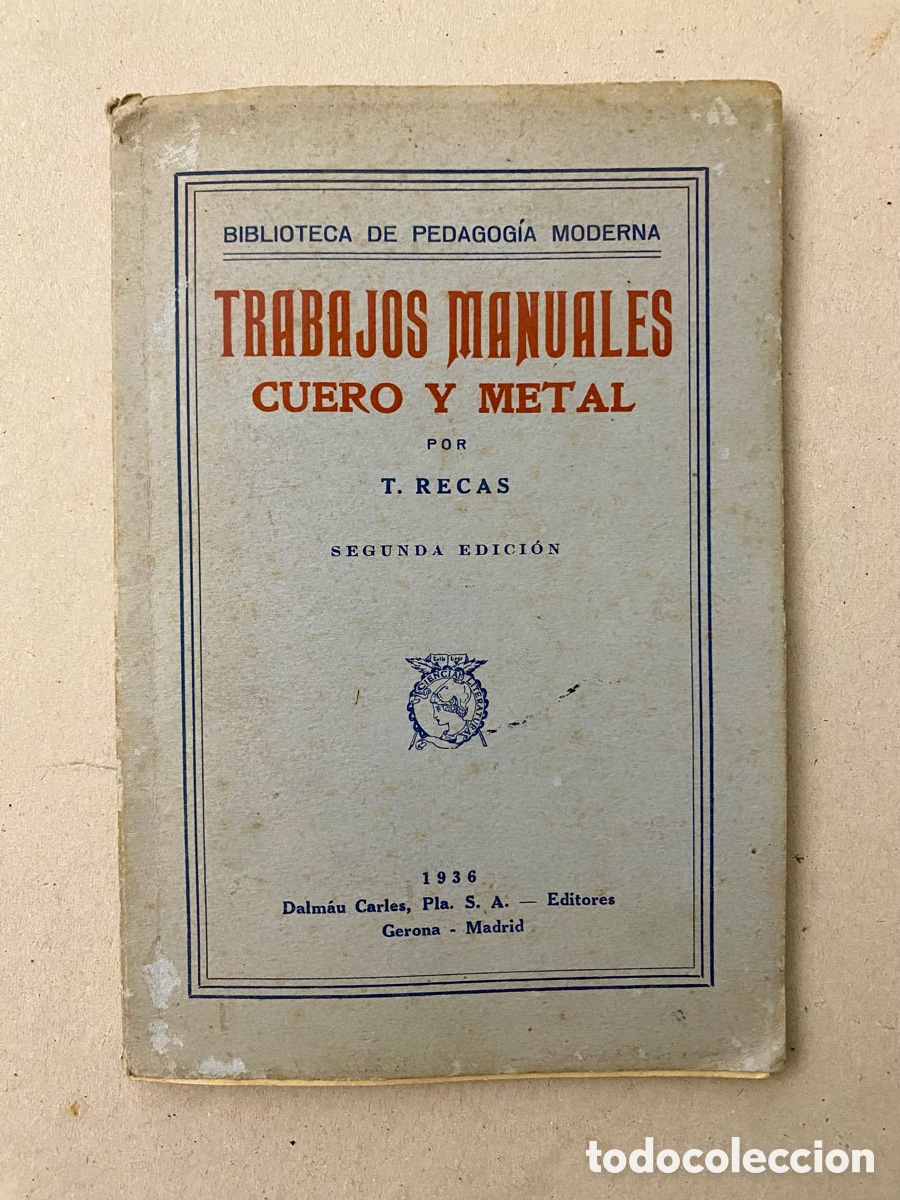 Enciclopedias de segunda mano: TRABAJOS MANUALES. CUERO Y METAL.