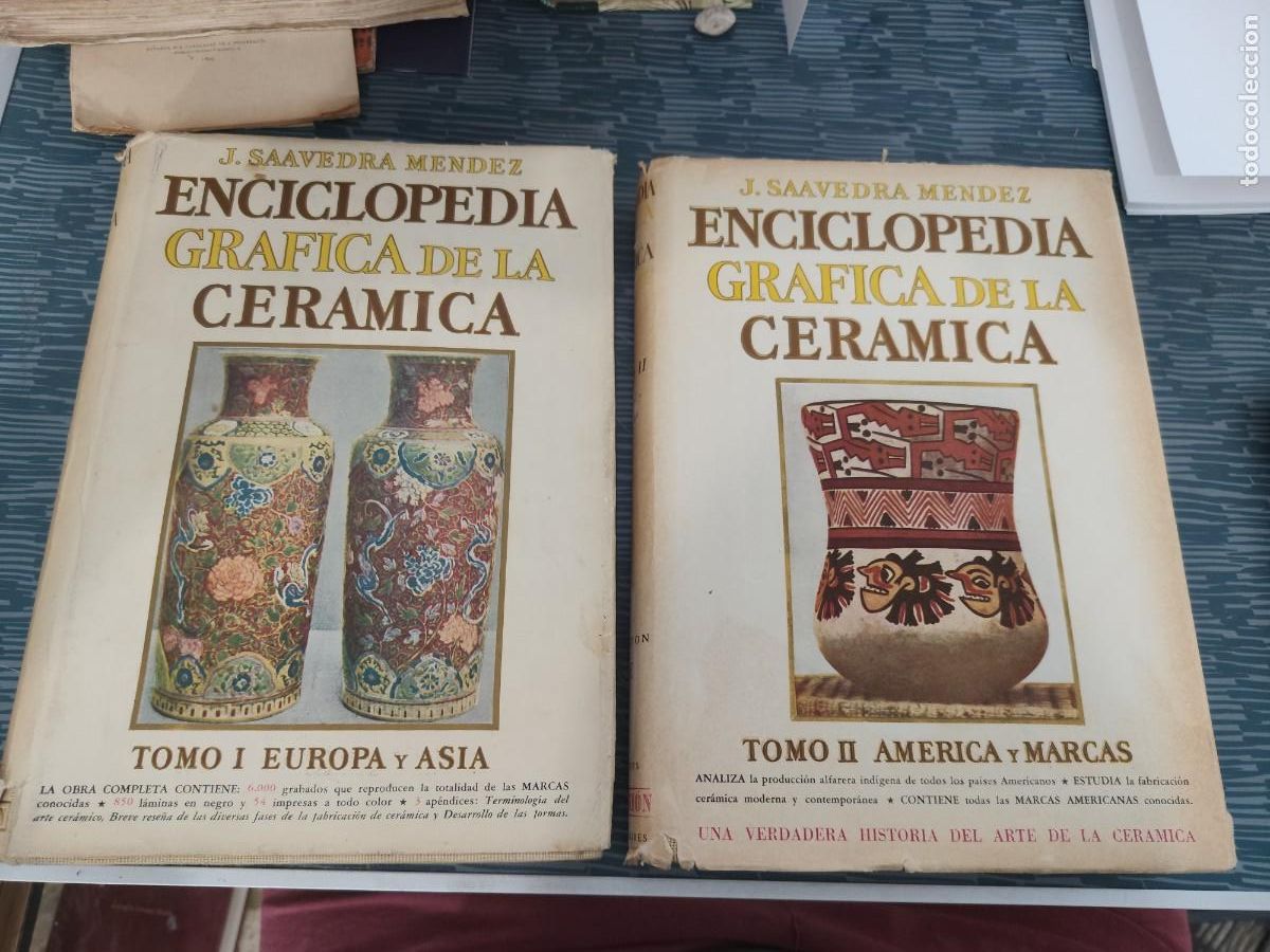 Enciclopedias de segunda mano: ENCICLOPEDIA GRAFICA DE LA CER&Aacute;MICA,J.SAAVEDRA MENDEZ,2 T, EDICIONES CENTURION,VER FOTOS,LEER.