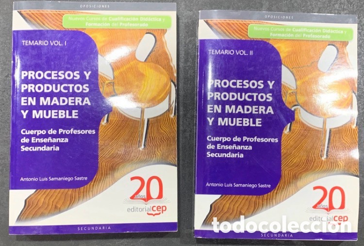 Enciclopedias de segunda mano: PROCESOS Y PRODUCTOS EN MADERA Y MUEBLE. 2 VOL&Uacute;MENES.