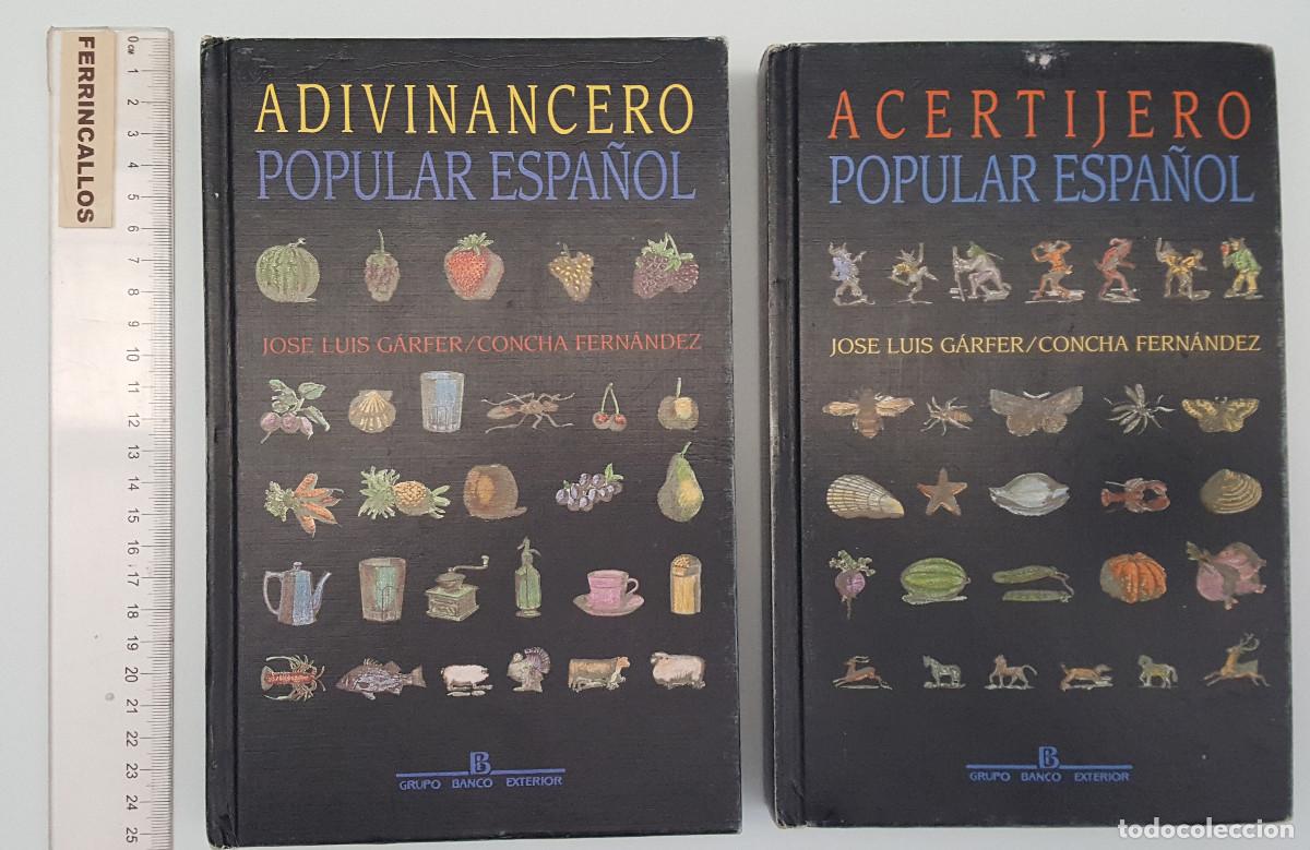 Enciclopedias de segunda mano: ACERTIJERO Y ADIVINANCERO POPULAR ESPA&Ntilde;OL (2 LIBROS) JOS&Eacute; LUIS G&Aacute;RFER Y CONCHA FERN&Aacute;NDEZ 1989