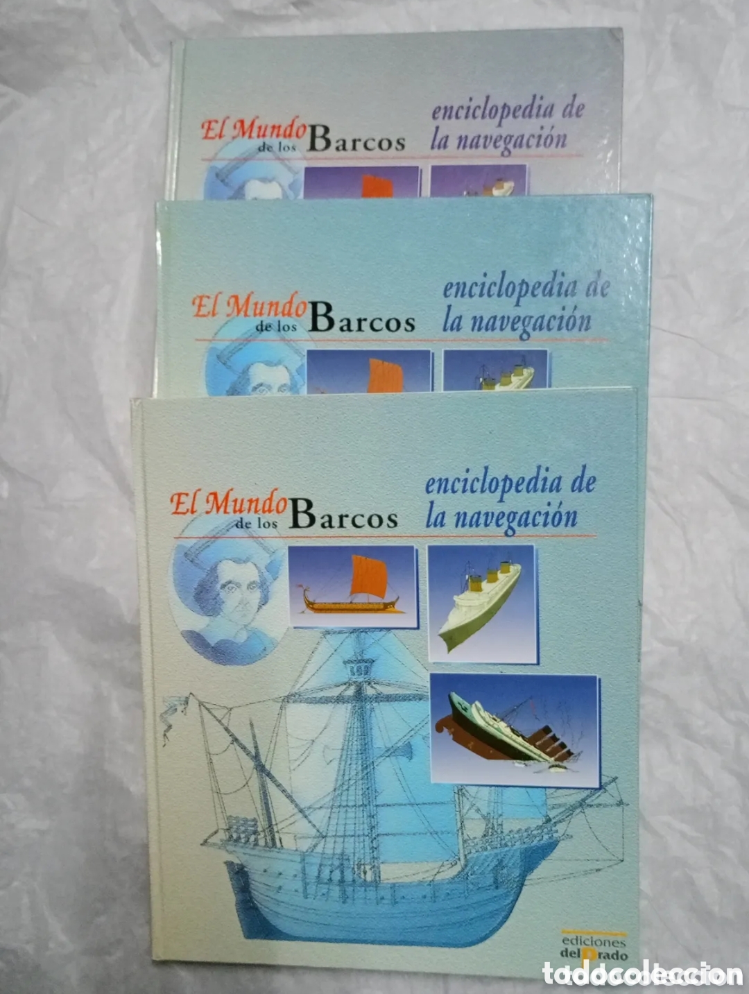 Enciclopedias de segunda mano: El mundo de los barcos: Enciclopedia de la navegaci&oacute;n 3 tomos completa