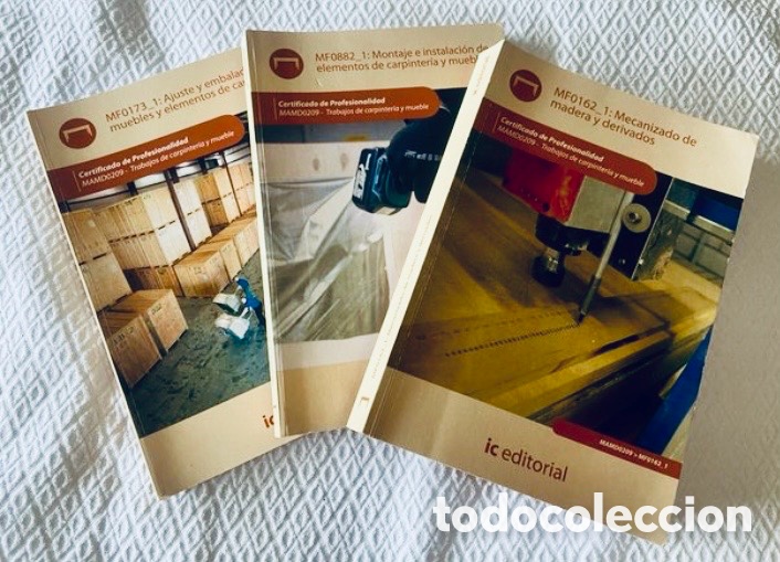 Enciclopedias de segunda mano: Trabajos de carpinter&iacute;a y mueble. Tres libros.