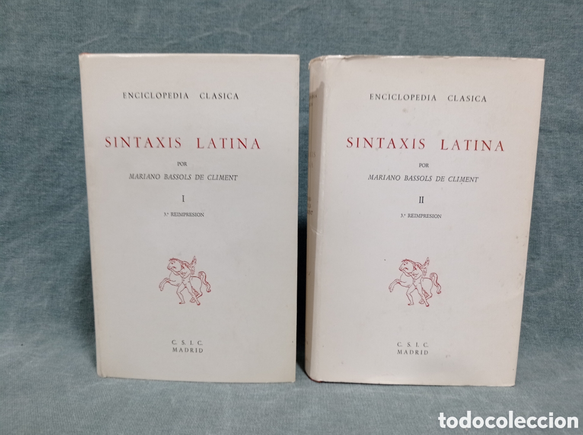 Enciclopedias de segunda mano: SINTAXIS LATINA - MARIANO BASSOLS DE CLIMENT - 2 VOL. - CSIC - MADRID
