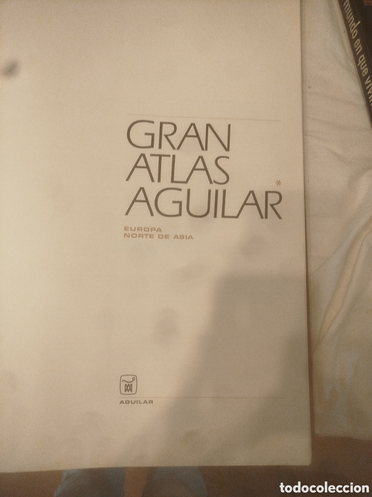 Enciclopedias de segunda mano: Gran Atlas Aguilar. Tomo I: Europa - Norte de Asia. Editorial Aguilar, 1969/1970. Gran formato.