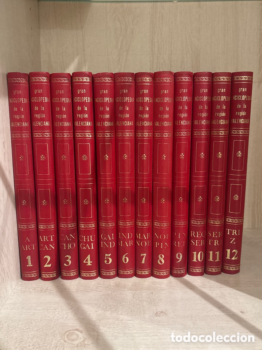 Enciclopedias de segunda mano: Lote 12 vols., completa, &rdquo;Gran enciclopedia de la Regi&oacute;n Valenciana&rdquo;