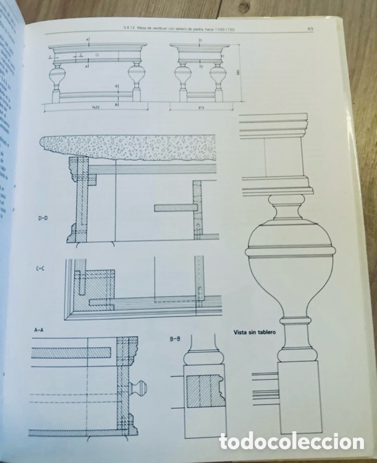 Enciclopedias de segunda mano: Mesas de estilo. Biblioteca t&eacute;cnica de la madera. - Foto 7