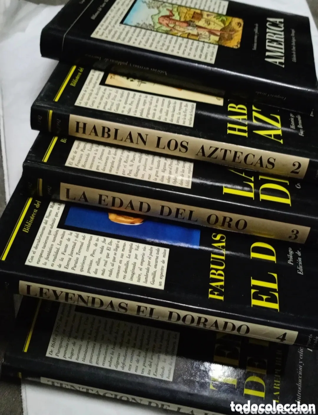 Enciclopedias de segunda mano: BIBLIOTECA DEL NUEVO MUNDO 5 TOMOS 1492-1992. AMERICA / EL DORADO / AZTECAS / UTOPIA / EDAD DEL ORO