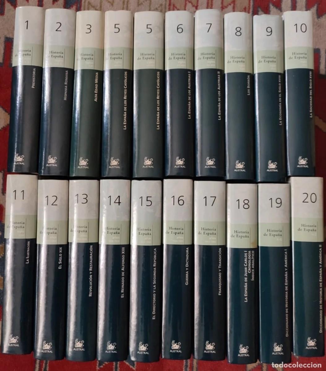 Enciclopedias de segunda mano: Enciclopedia HISTORIA DE ESPA&Ntilde;A 18 Tomos y 2 Diccionarios - Austral - El Mundo - COMPLETA