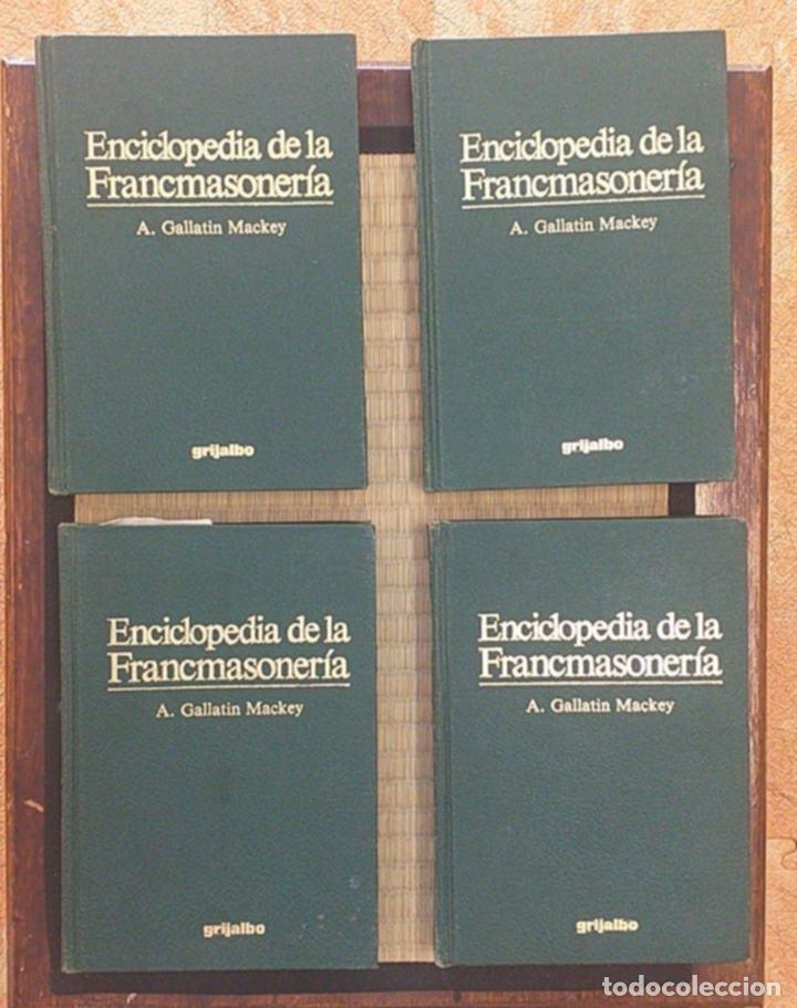Enciclopedias de segunda mano: Enciclopedia de la Francmasoner&iacute;a Completa -4 Tomos A.Gallatin Mackey Editorial Grijalbo