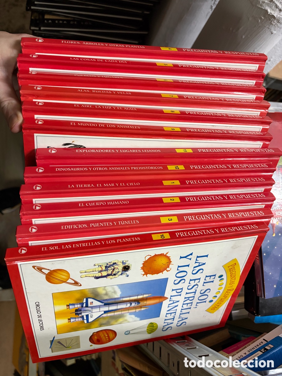 Enciclopedias de segunda mano: Lote 12 libros Preguntas y Respuestas a&ntilde;os 90 c&iacute;rculo de lectores