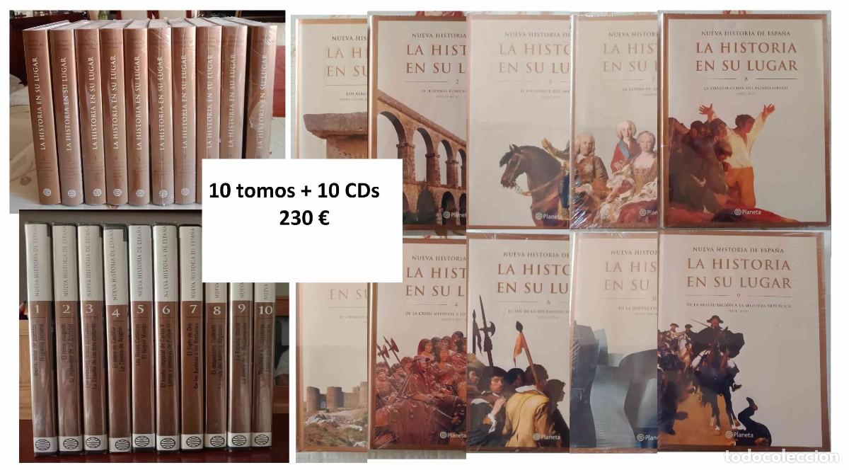 Enciclopedias de segunda mano: LA HISTORIA EN SU LUGAR. NUEVA HISTORIA DE ESPA&Ntilde;A. 10 tomos y 10 DVDs. Editorial Planeta 2002