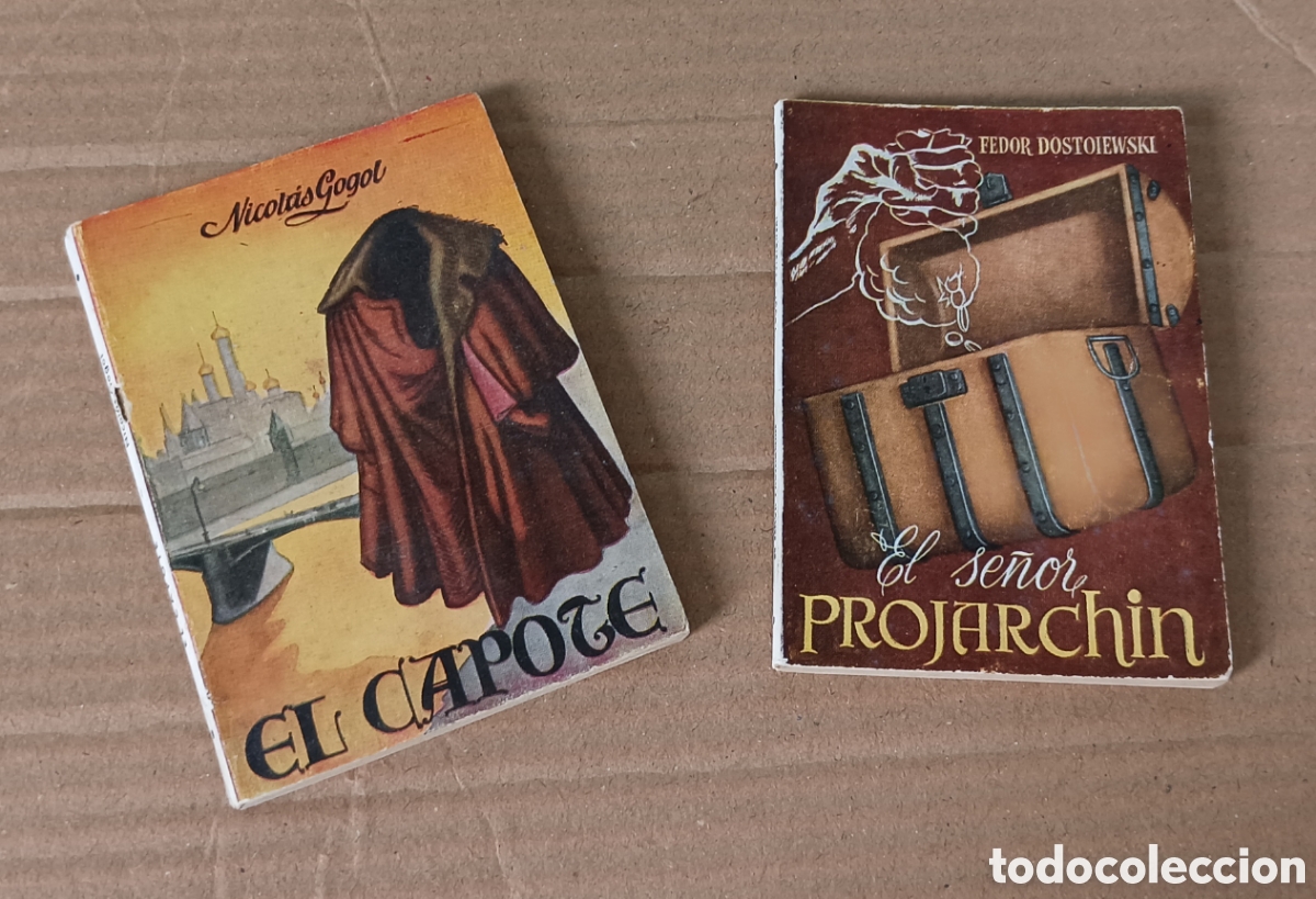 Second hand encyclopedias: Lote 2 libros Enciclopedia Pulga - El capote (Gogol) y El se&ntilde;or Projarchin (Dostoiewski) - Ed. G.P.
