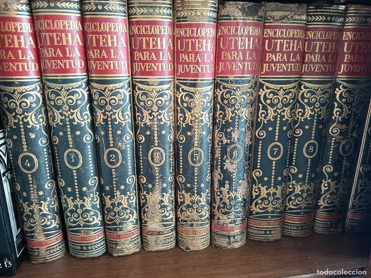 Enciclopedias de segunda mano: 10 TOMOS ENCICLOPEDIA ANTIGUOS