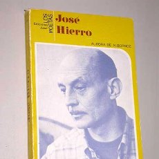 Libros de segunda mano: JOSÉ HIERRO POR AURORA DE ALBORNOZ. COLECCIÓN LOS POETAS Nº 31. EDICIONES JUCAR 1982. Lote 24586338
