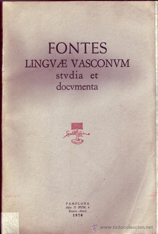 Libros de segunda mano: Fontes Lingvae Vasconvm. Stvdia et docvmenta ( 4 vol&uacute;m.). - Foto 1