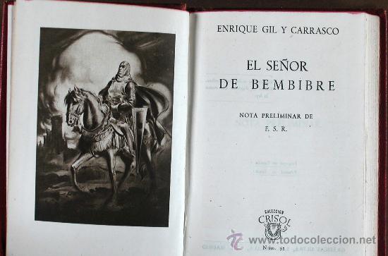 Libros de segunda mano: El Se&ntilde;or de Bembibre. Enrique Gil y Carrasco - Foto 1