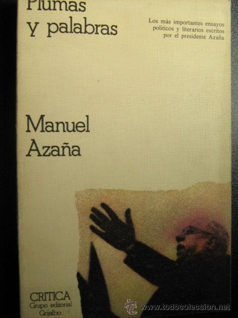 Libros de segunda mano: PLUMAS Y PALABRAS. AZA&Ntilde;A, Manuel. 1976 - Foto 1