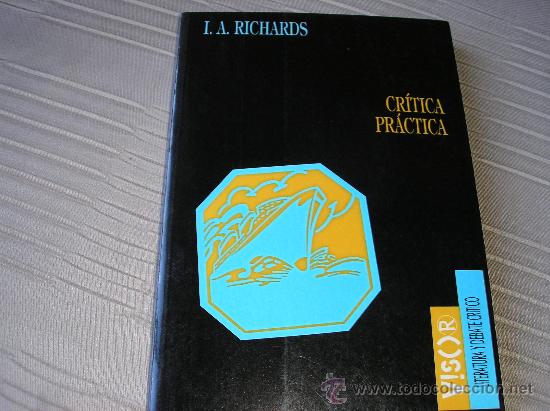 Libros de segunda mano: CRITICA PR&Aacute;CTICA.- I.A. Richard.- Visor, 1991, 312 pgs., 17x24 cms. - Foto 1