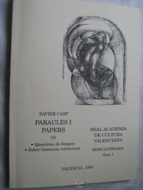 Libros de segunda mano: PARAULES I PAPERS. CASP, Xavier. 1995 - Foto 1