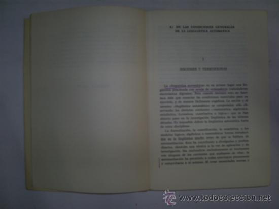 Libros de segunda mano: Introducci&oacute;n a la Ling&uuml;&iacute;stica Autom&aacute;tica en las Lenguas Rom&aacute;nicas JOS&Eacute; DE KOCK Y VV.AA. RM58222 - Foto 3
