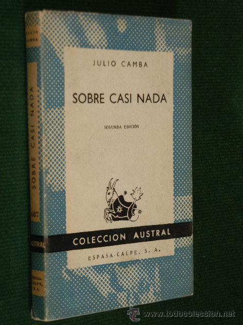 Libros de segunda mano: SOBRE CASI NADA, de Julio Camba - Foto 1